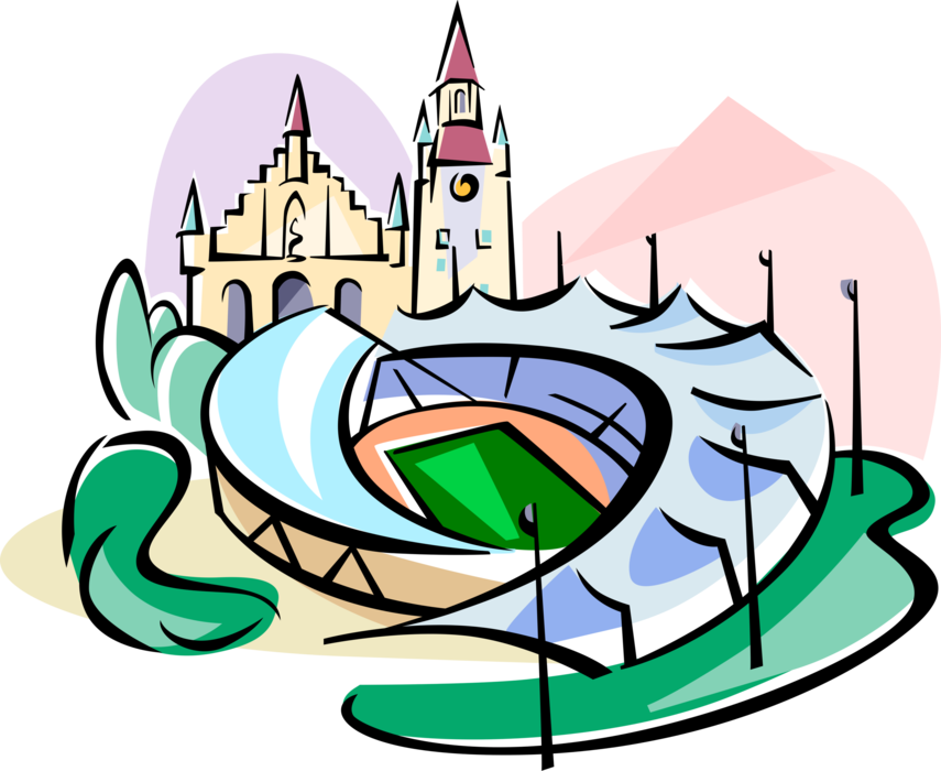 Munich Olympic Stadium Germany Image Illustration Of - Place Of Munich In Germany Clip Art - Png Download (855x700), Png Download