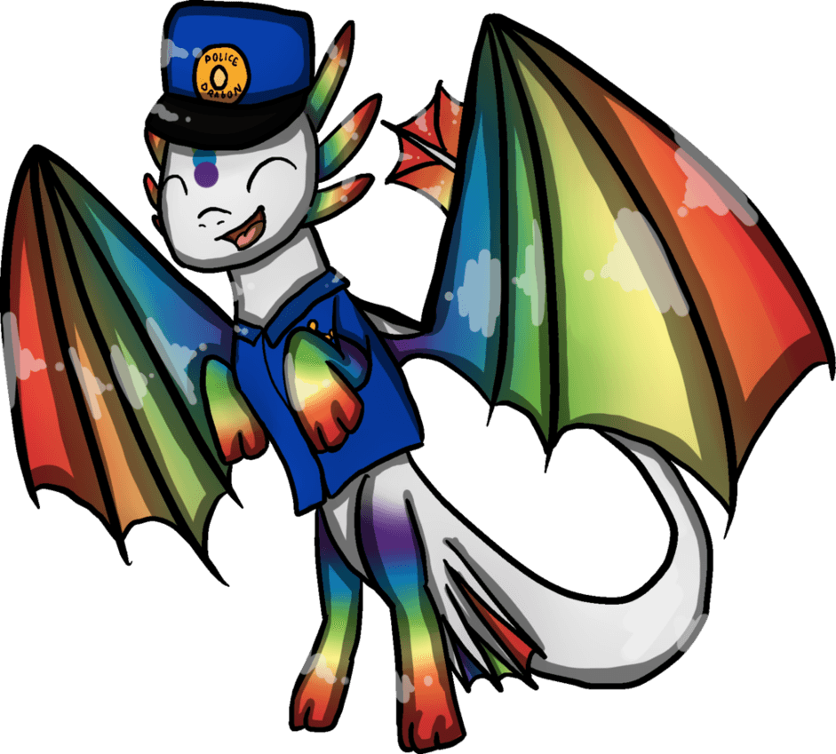 Police Dragon Colorido By Babywitherboo Clipart (941x849), Png Download