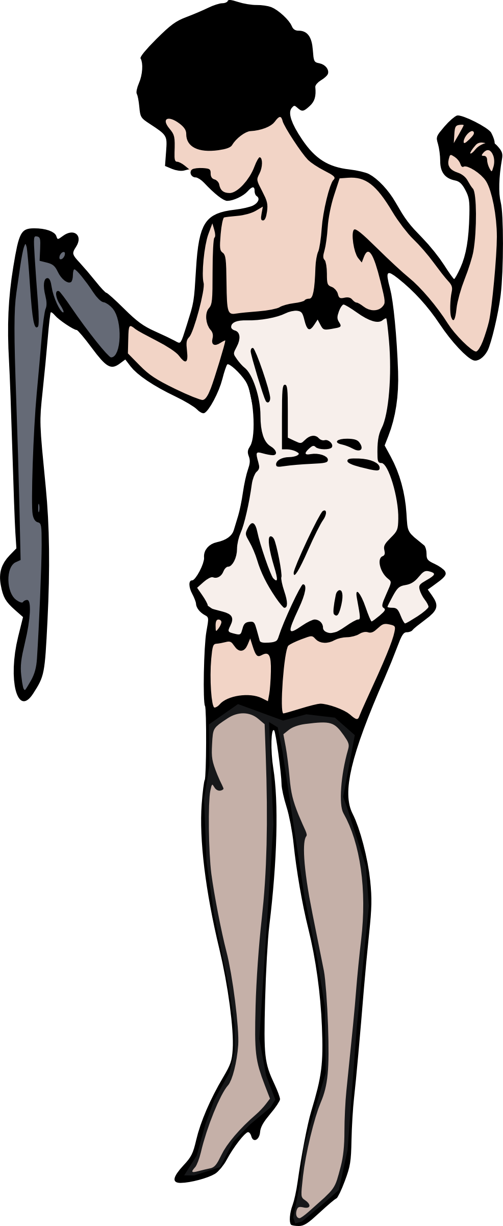 In Underwear Clipart (986x2400), Png Download