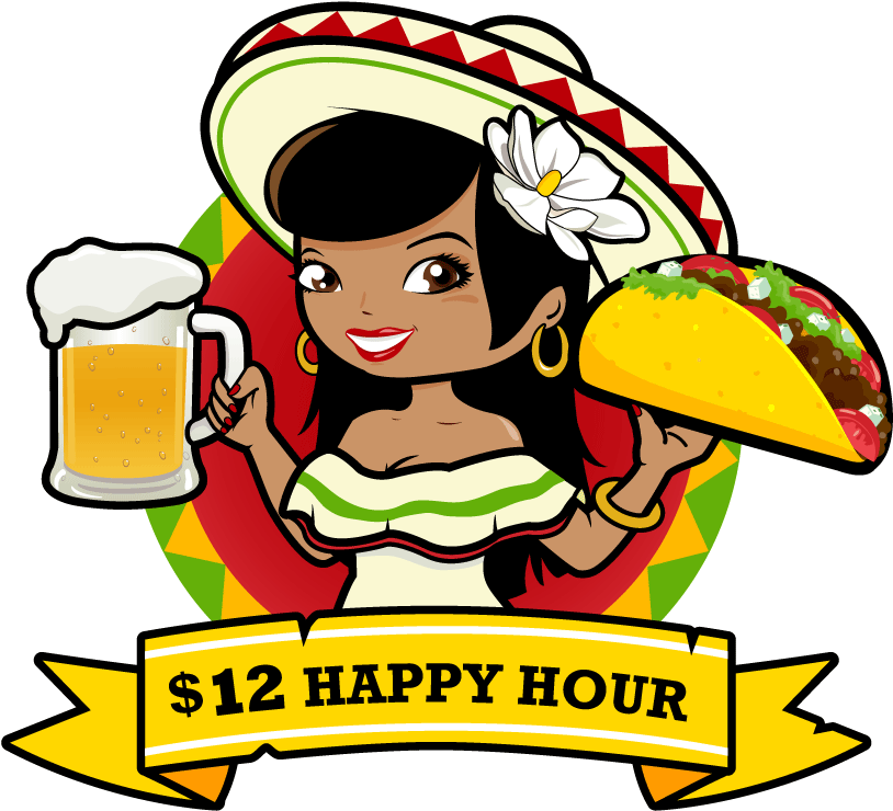 Happy Hour Mexican Restaurants Clipart (842x842), Png Download