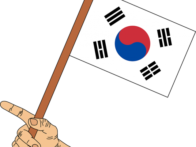 South Korea Clipart Png - Korean And Japanese Flag Transparent Png (640x480), Png Download