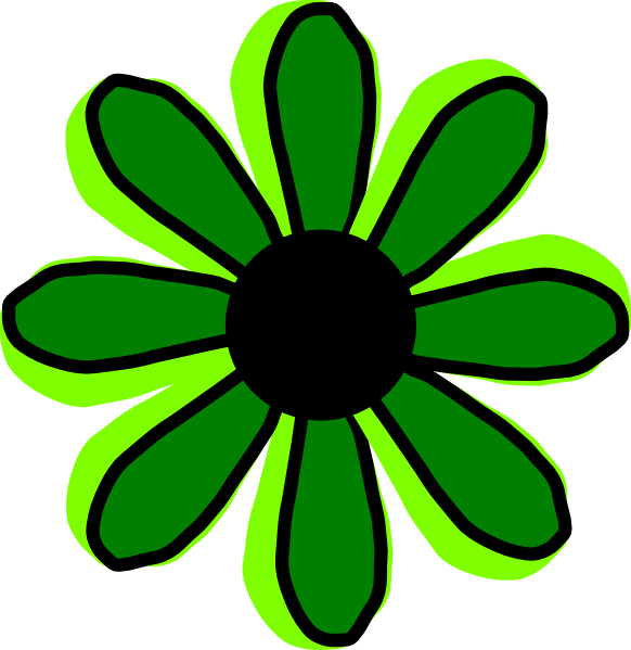 Green Wildflower Cliparts - Png Download (582x599), Png Download