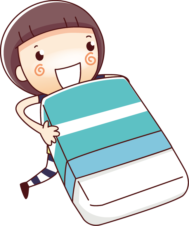 Svg Freeuse Library Cartoon Pencil Illustration Girl - Girl Holding Eraser Clipart - Png Download (647x772), Png Download