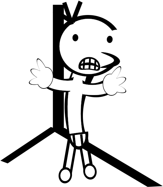 Cornered Person Clipart (522x595), Png Download