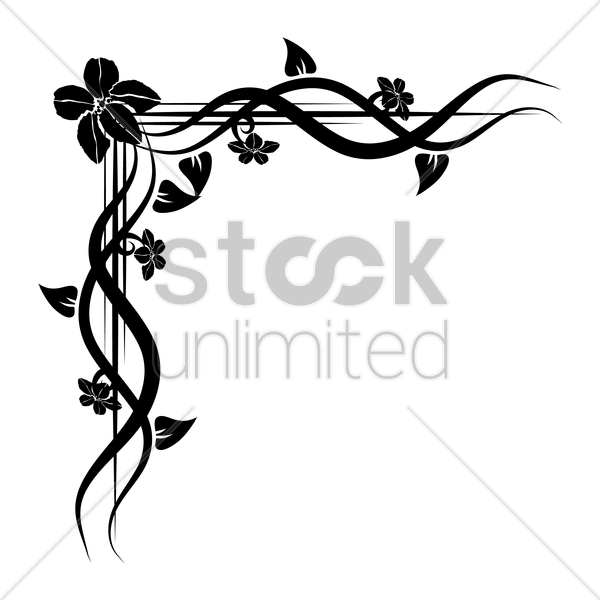 Corner Floral Design Png Clipart Floral Design Clip - Corner Frame Design Png Transparent Png (600x600), Png Download