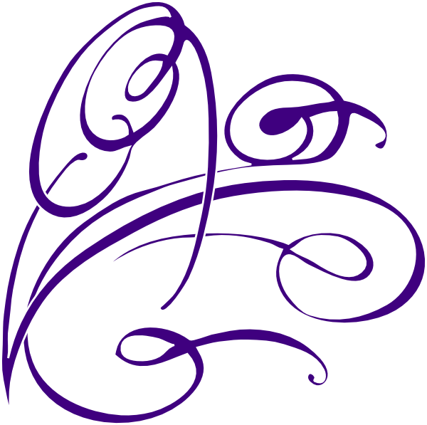 Decorative Swirl Purple Clip Art At Clker - Purple Swirls Transparent Background - Png Download (600x597), Png Download