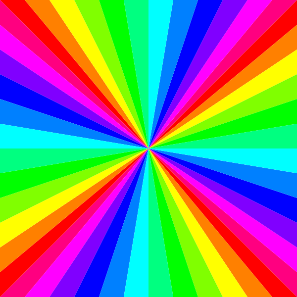 Colored Clip Art - Rainbow Colors - Png Download (600x600), Png Download