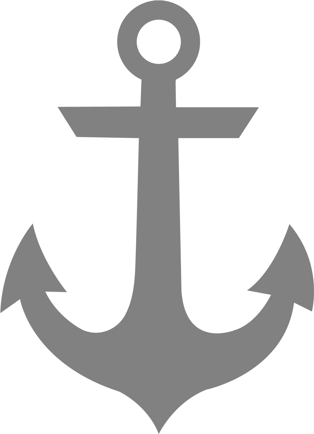 Collection Of Free Inboard - Anchor Clipart Transparent - Png Download (1207x1665), Png Download