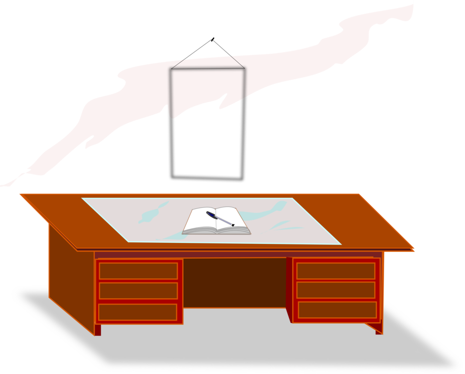 Table Desk Office School Education - Clip Art - Png Download (932x750), Png Download