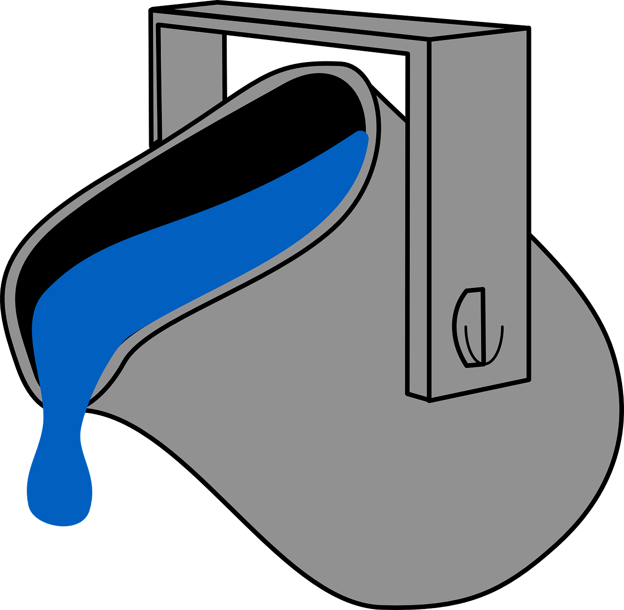 Navy Blue Bucket Svg Clip Arts 600 X 586 Px - Png Download (600x586), Png Download