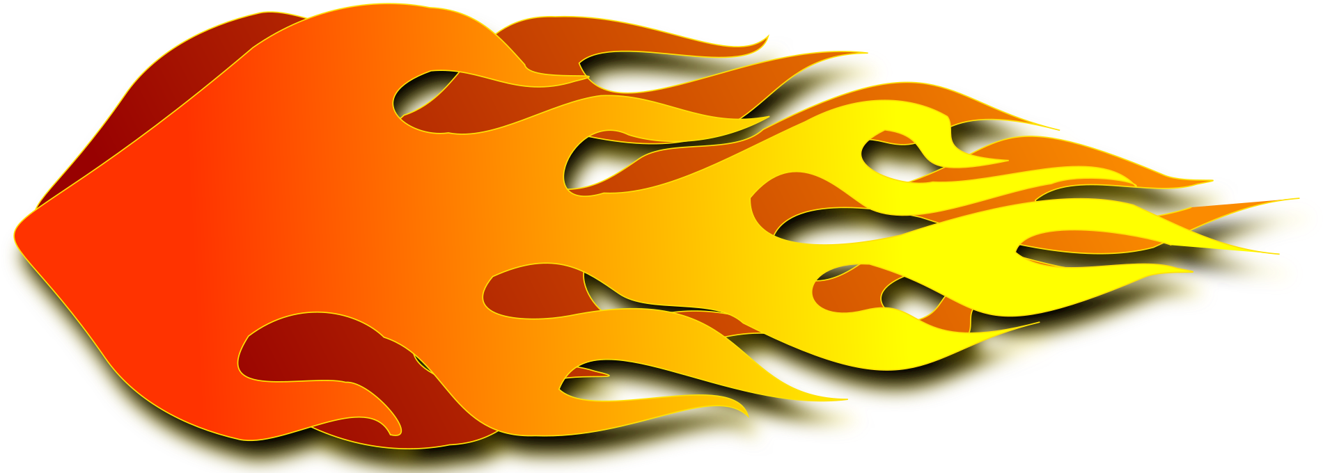 Kickball Clipart Flame - Flame Clip Art - Png Download (2400x768), Png Download