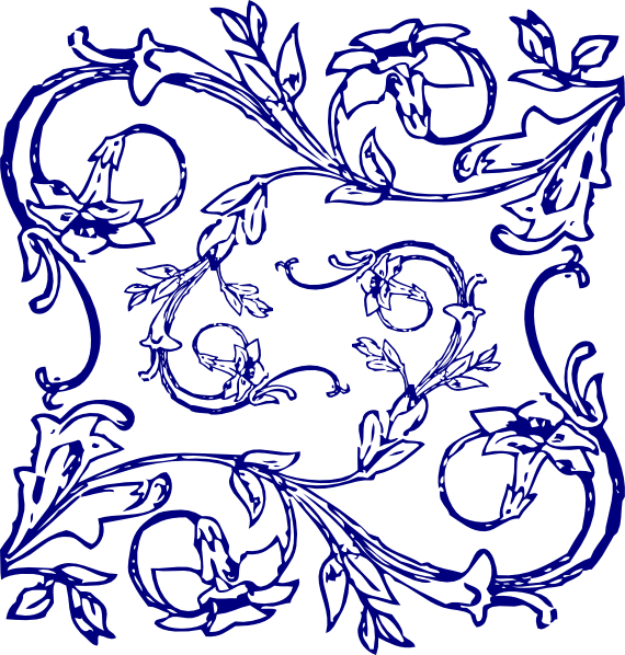 Floral Tile - Floral Tile Png Clipart (570x598), Png Download