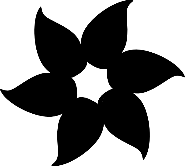 Black Flower Clipart - Clip Art - Png Download (600x536), Png Download