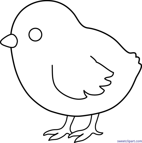 Sweet Clip Art Page Of Cute Free - Chick Clipart Png Transparent Png (593x600), Png Download