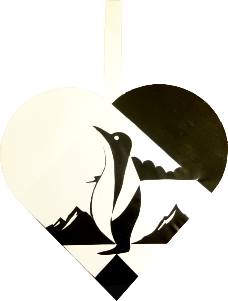 Who Doesn't Love Penguins - Pleated Christmas Hearts Clipart (759x1000), Png Download