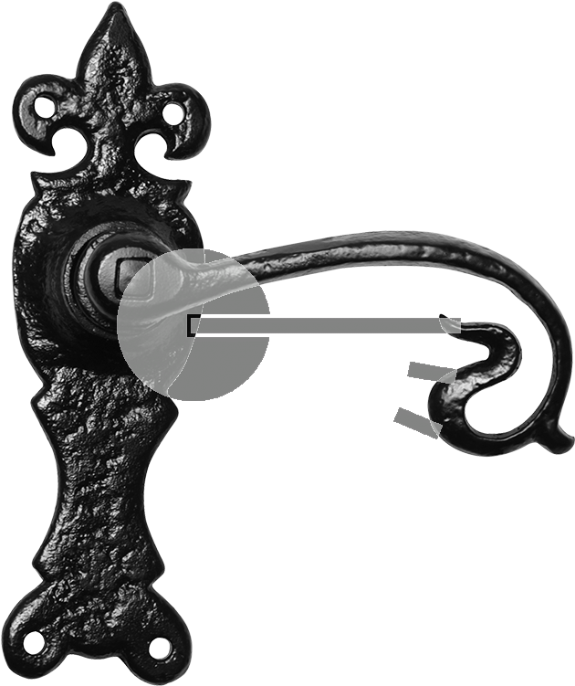 Kp2444 Kruk/ Schild Blind - Kp2444r Deurkruk Op Schild Pc55 Rechtswijzend Clipart (800x800), Png Download