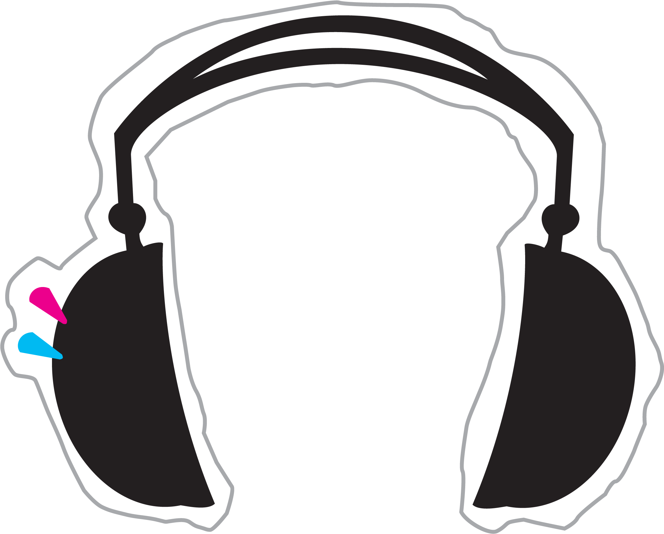 Headphone Disco Chile - Silent Disco Png Clipart (2170x1791), Png Download
