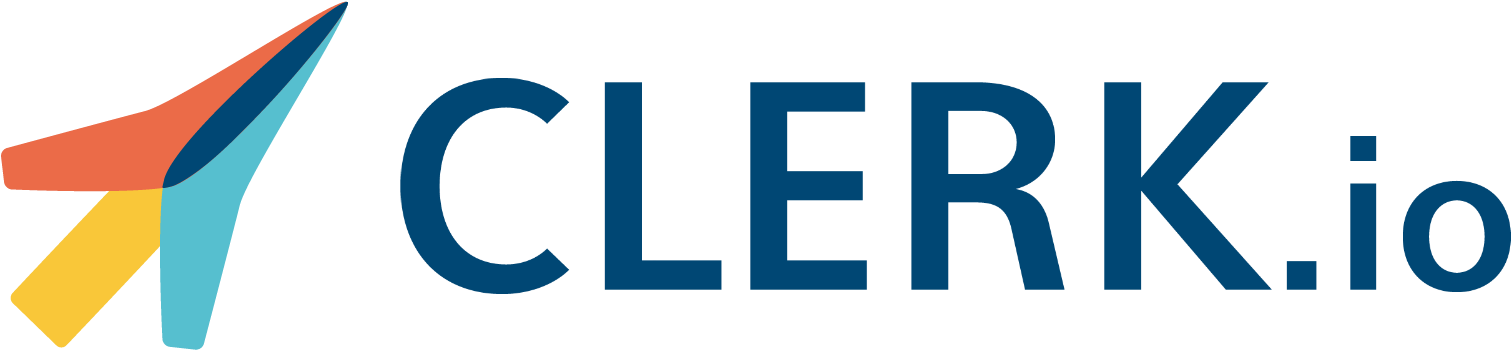 Clerk - Io Logo - Clerk Io Logo Clipart (1553x385), Png Download