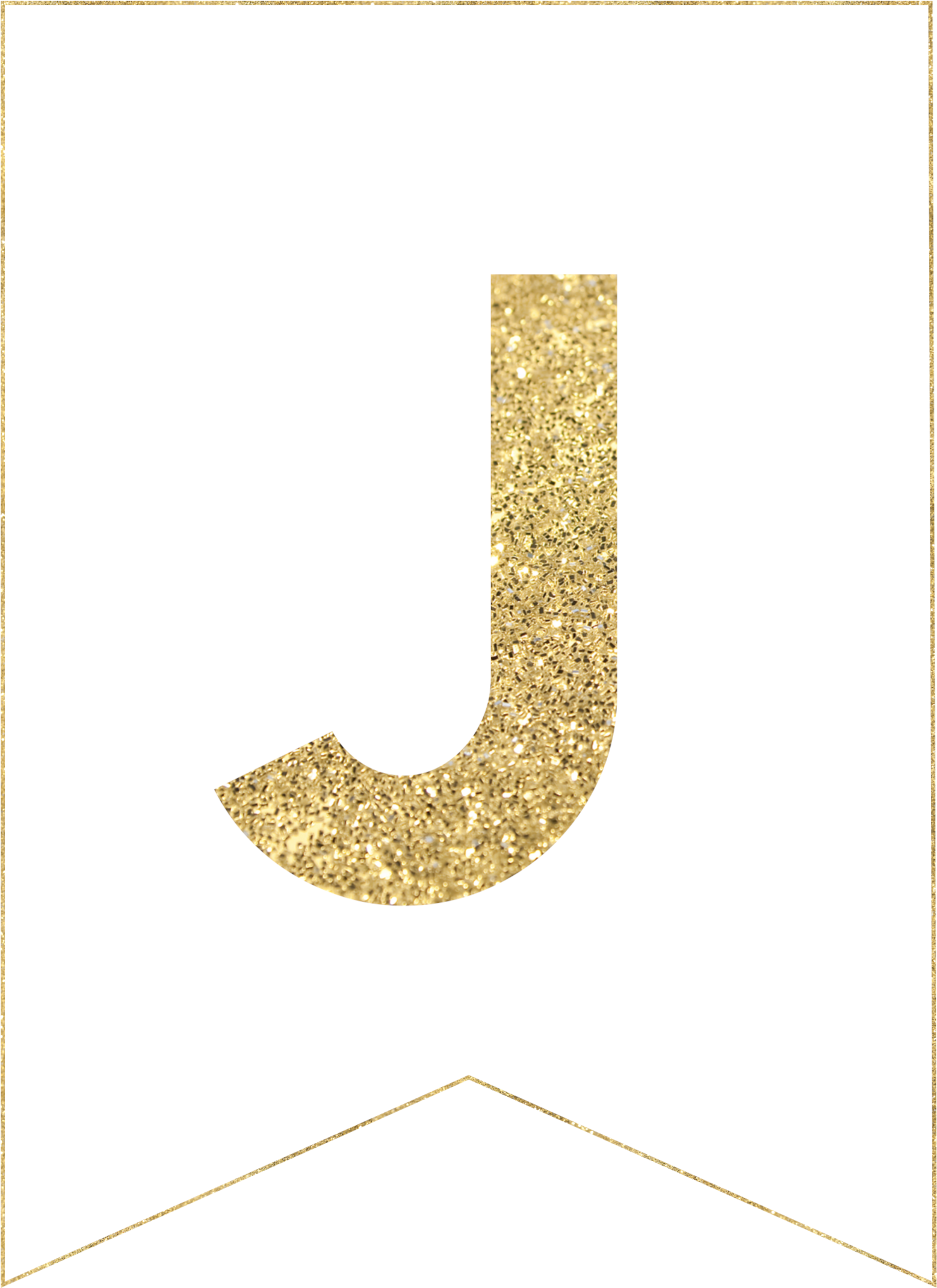 J Gold Alphabet Banner Letter Clipart (1736x2431), Png Download