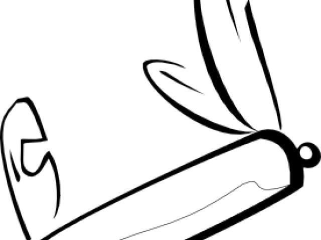 Knife Clipart Line Art - Swiss Army Knife - Png Download (640x480), Png Download