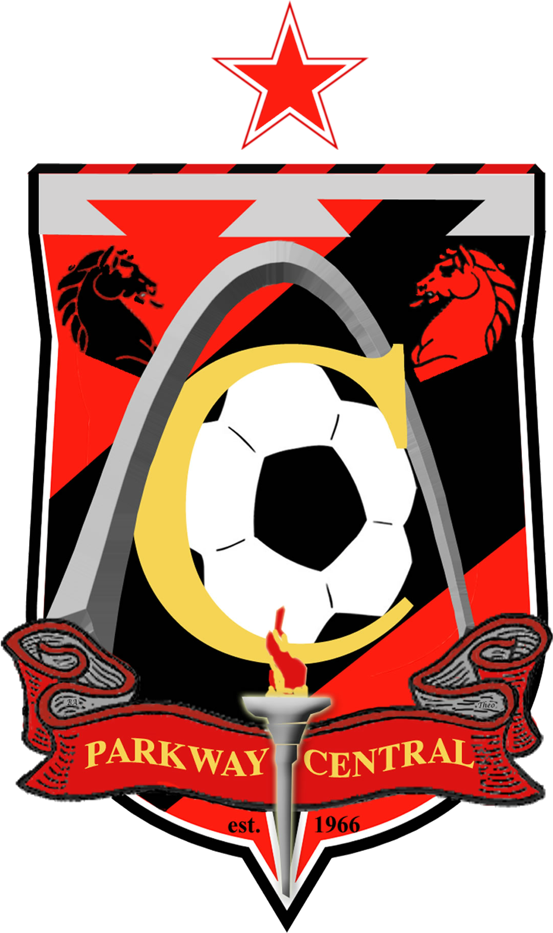 The Website For The Parkway Central High School Soccer - Pch Soccer Clipart (1540x2056), Png Download