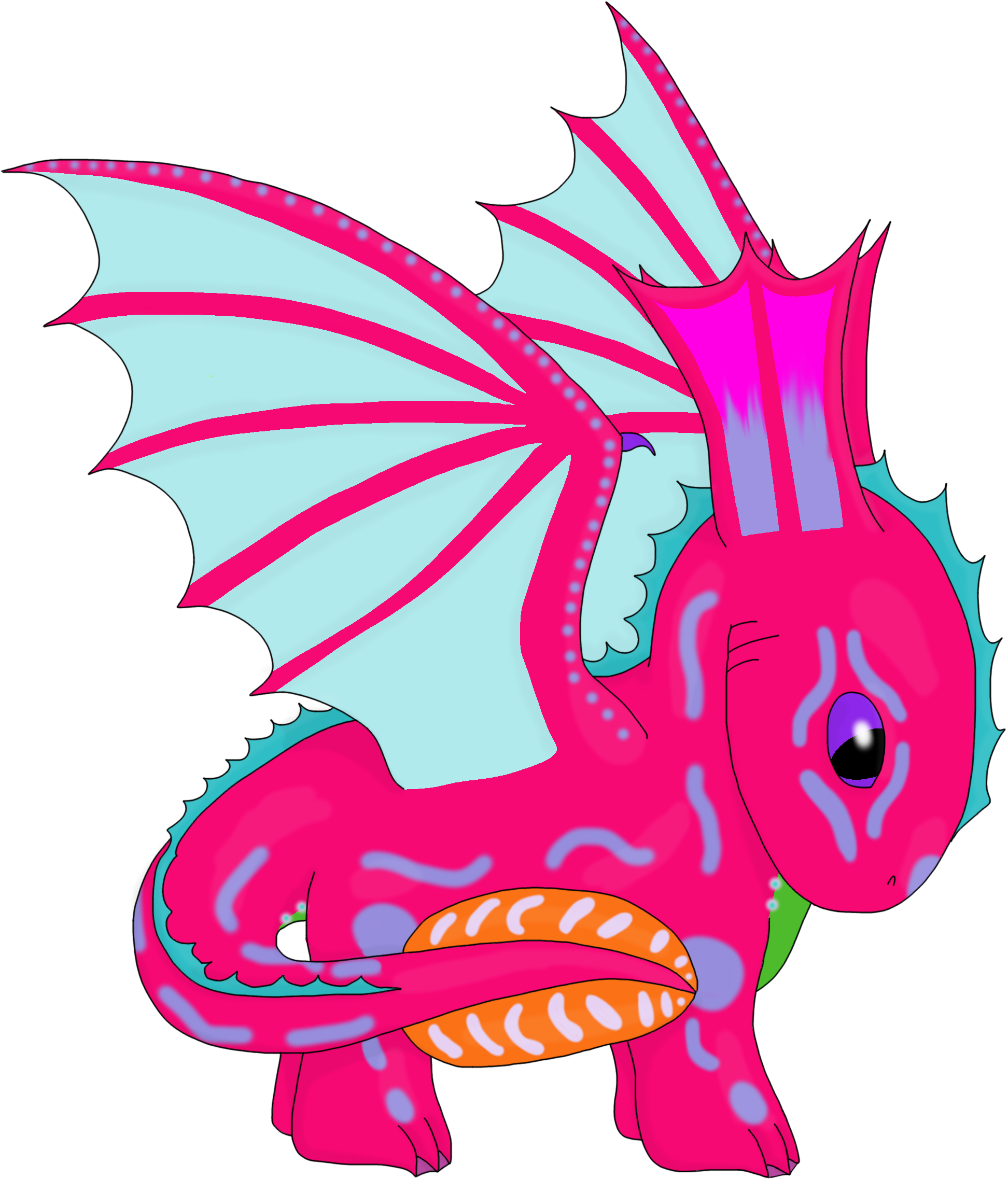 Flipped It Around For You, Seeing Where Tsunami Was - Cartoon Clipart (2023x2400), Png Download