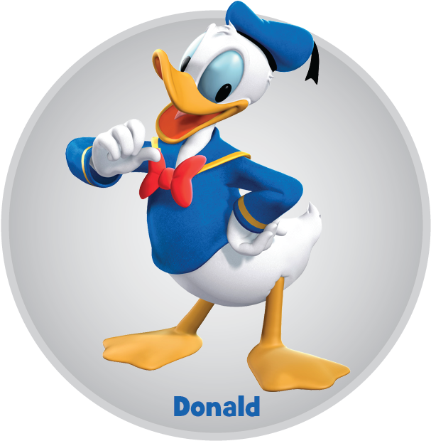 Donald Duck Is A Clever And Energetic Fellow, With - Donald Duck Png Clipart (640x640), Png Download