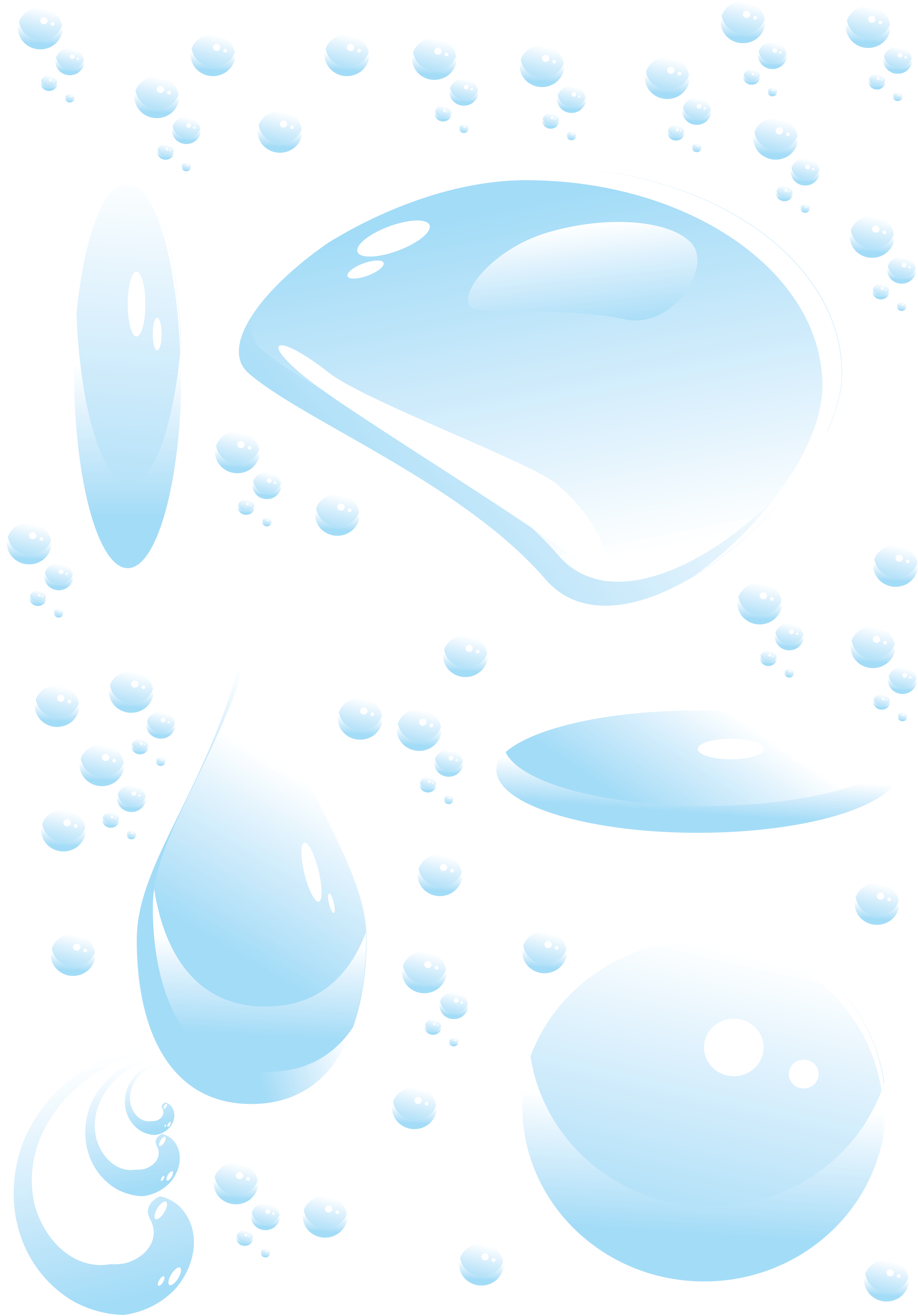 Clipart Design, Water Drops, Free Images, Clip Art, - Png Download (2498x3579), Png Download