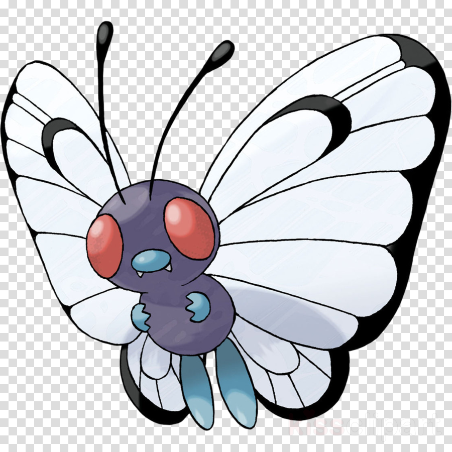 Pokemon Png Flying Clipart Butterfree Caterpie Video - Pokemon Let's Go Butterfree Transparent Png (900x900), Png Download