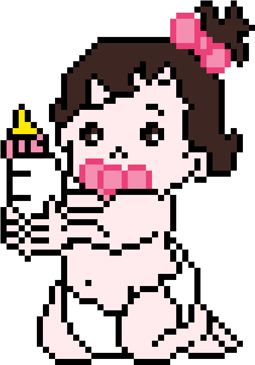 Toddler Girl Holding Baby Bottle - Cartoon Clipart (1200x1200), Png Download