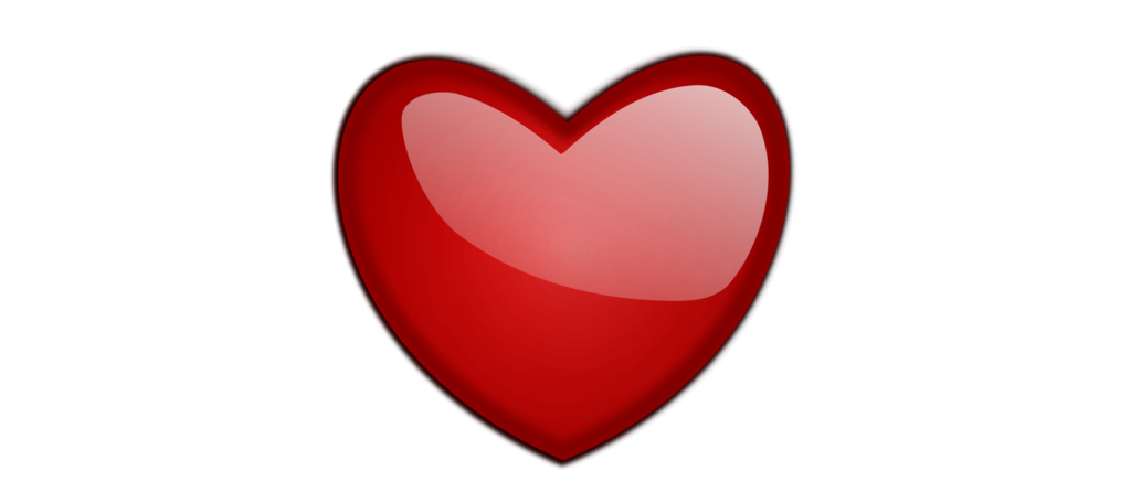 Heart Clipart (1024x456), Png Download