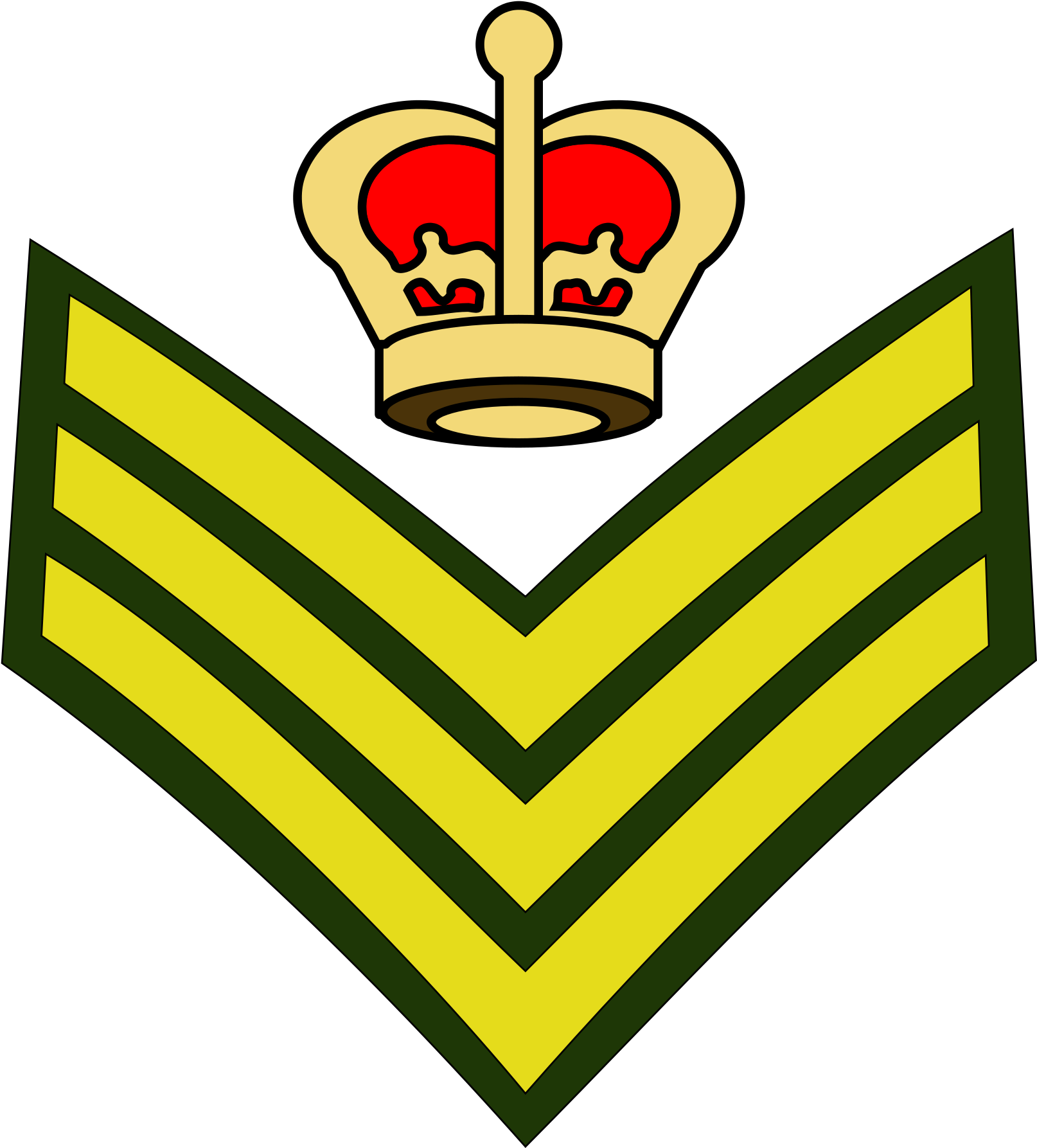Colour Sergeant Rank Insignia , Contemporary Royal Clipart (2000x2144), Png Download