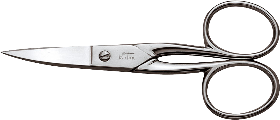 Nickel Plated Curved Nail Scissors Clipart (941x403), Png Download