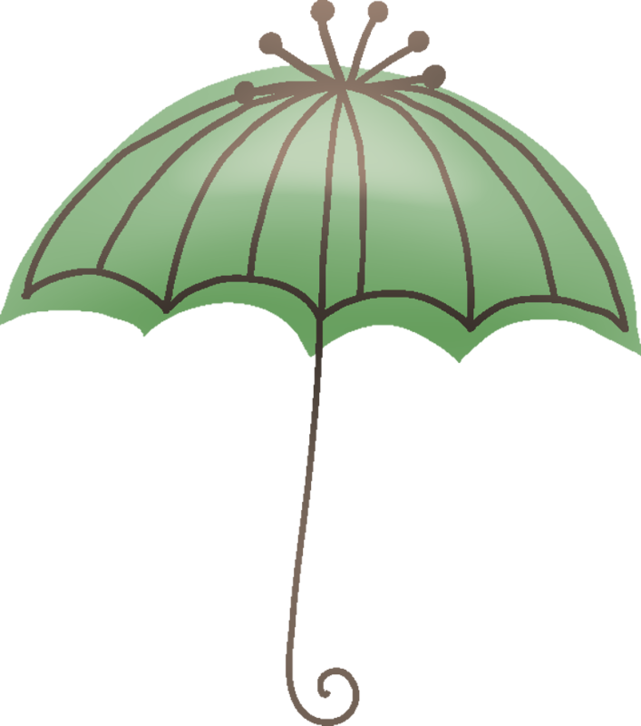 Green Umbrella Clipart (707x800), Png Download