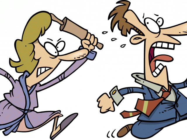 Chase Clipart Happy Wife - Lady With Rolling Pin - Png Download (640x480), Png Download