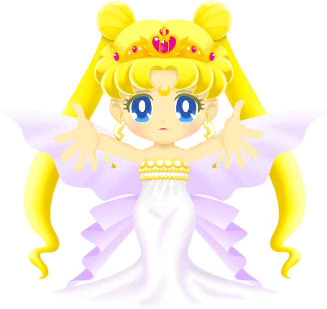 Sailor Moon Clipart Salor - Neo Queen Serenity Sailor Moon Drops - Png Download (655x619), Png Download