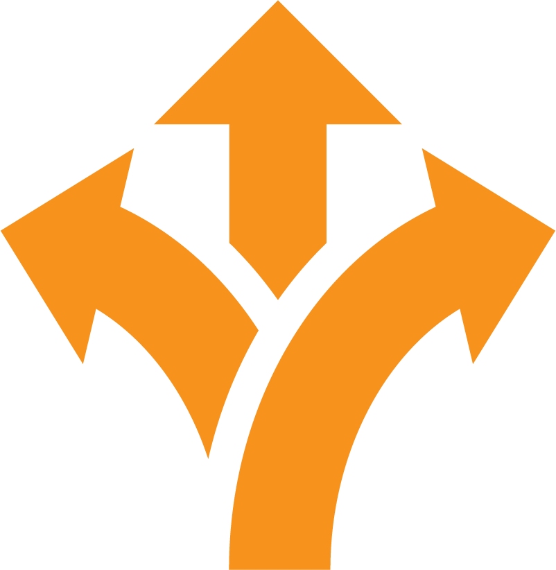 Flexible Arrows Orange - 3 Arrows Icon Png Clipart (802x822), Png Download