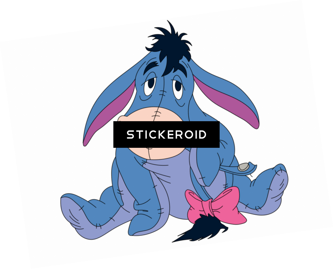 Eeyore Cartoons Disney Pooh The Winnie - Winnie The Pooh Eeyore Edible Image Photo Cake Topper Clipart (1128x910), Png Download