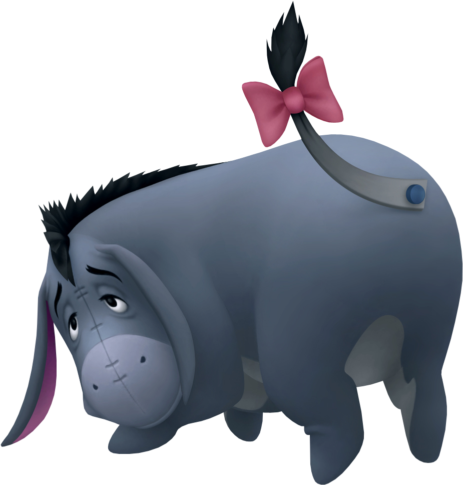 Kingdom Hearts Ii - Kingdom Hearts Eeyore Clipart (1024x1024), Png Download