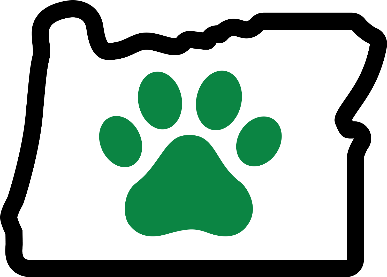 Blog Care For Animals Graphic Royalty Free Stock - Heartsticker.com Heart In Oregon Sticker Clipart (2550x3300), Png Download