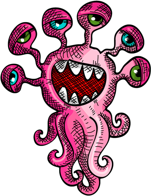 Cartoon Monster Clipart (649x692), Png Download