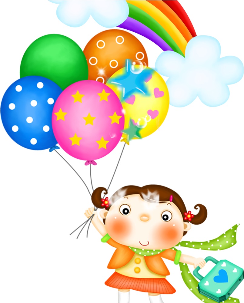 Birthday Happiness Wish Friendship Girl Holding - Blancho Bedding Flying Sky - Wall Decals Stickers Appliques Clipart (1000x1000), Png Download