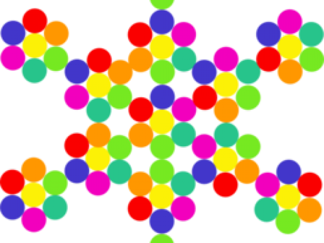 Snowflake Clipart Medium - Colored Snowflakes Transparent - Png Download (640x480), Png Download