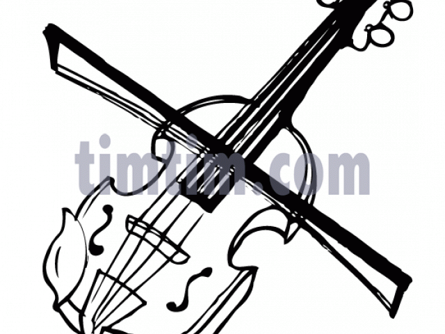 Drawn Violin Guideline Clipart (640x480), Png Download