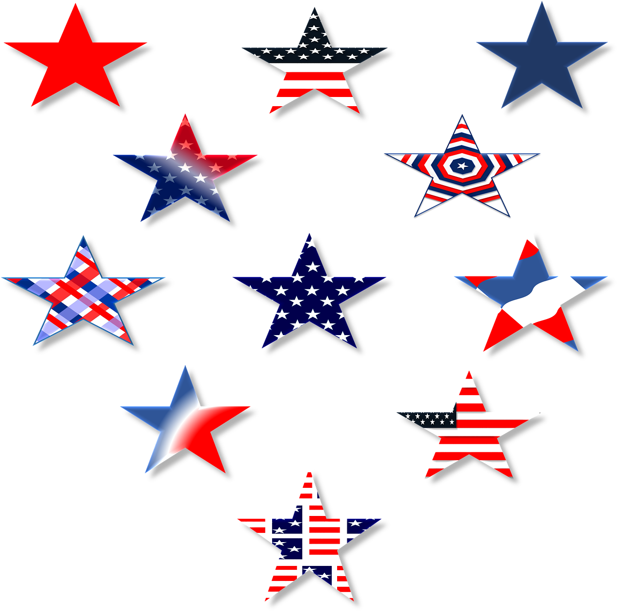 Star Red White - Independence Day Stars Trucker Hat, Adult Unisex, White Clipart (1280x1267), Png Download