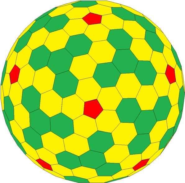 Goldberg Polyhedron - - Goldberg Polyhedron Clipart (605x600), Png Download