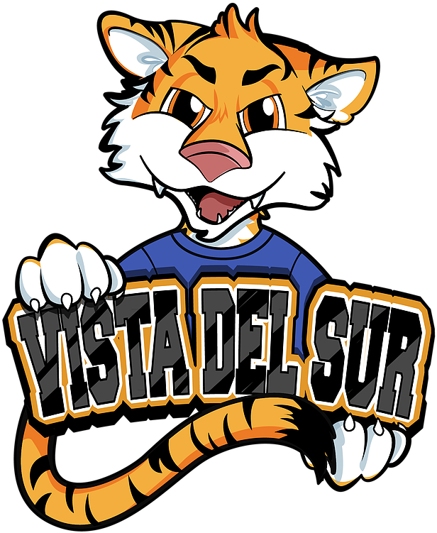 Vista Del Sur School Tiger - Vista Del Sur Accelerated Academy Logo Clipart (629x814), Png Download