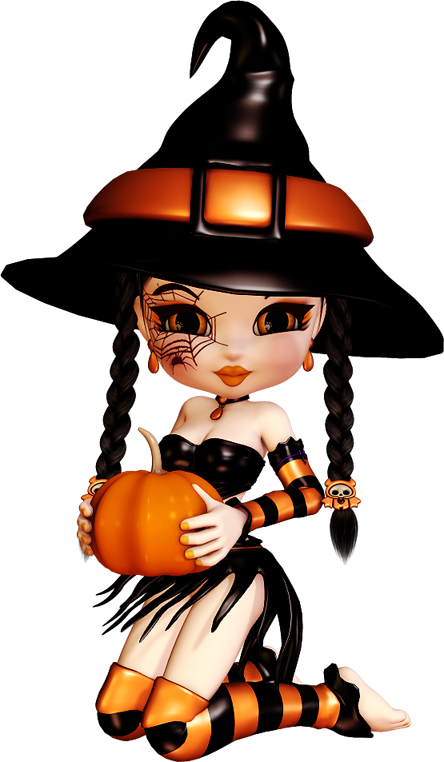 Clip Library Library Brujita Halloween Png Fotos Pinterest - Brujitas Lindas De Halloween Transparent Png (444x762), Png Download