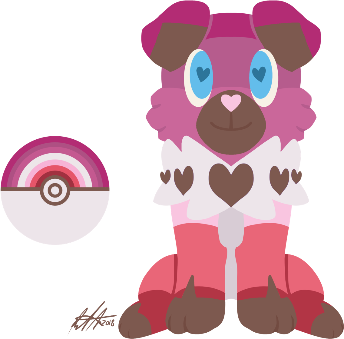 @bullrunpicnicker Lesbian Rockruff It Came Out So Cute - Cartoon Clipart (1280x1280), Png Download