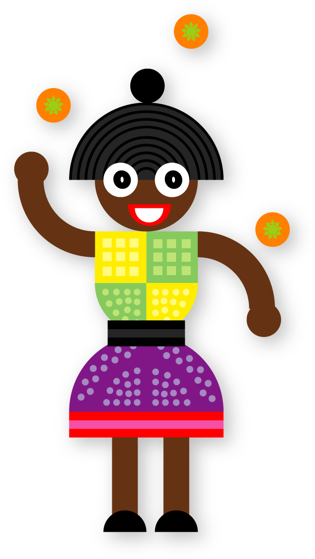 Exemple Funny Buddies Black Woman Magnetic Land Clipart (673x1170), Png Download